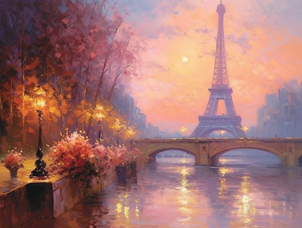 Paris, Eiffel Tower At Sunset 2