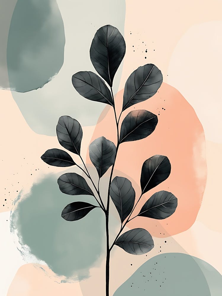 Calm Nature Shapes in Soft Neutral Palette