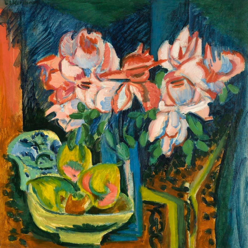Pink Roses, Ernst Ludwig Kirchner