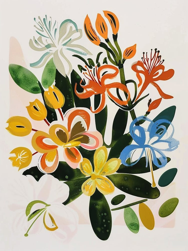 Painted Florals Honeysuckle 2