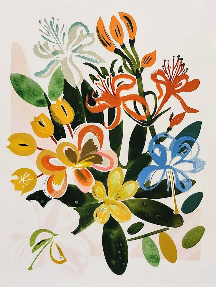 Painted Florals Honeysuckle 2