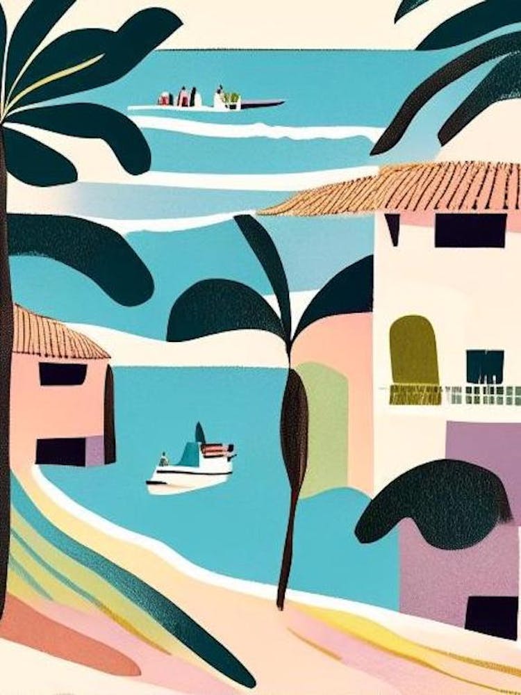 Ilhabela Brazil Muted Pastel Tropical Destination
