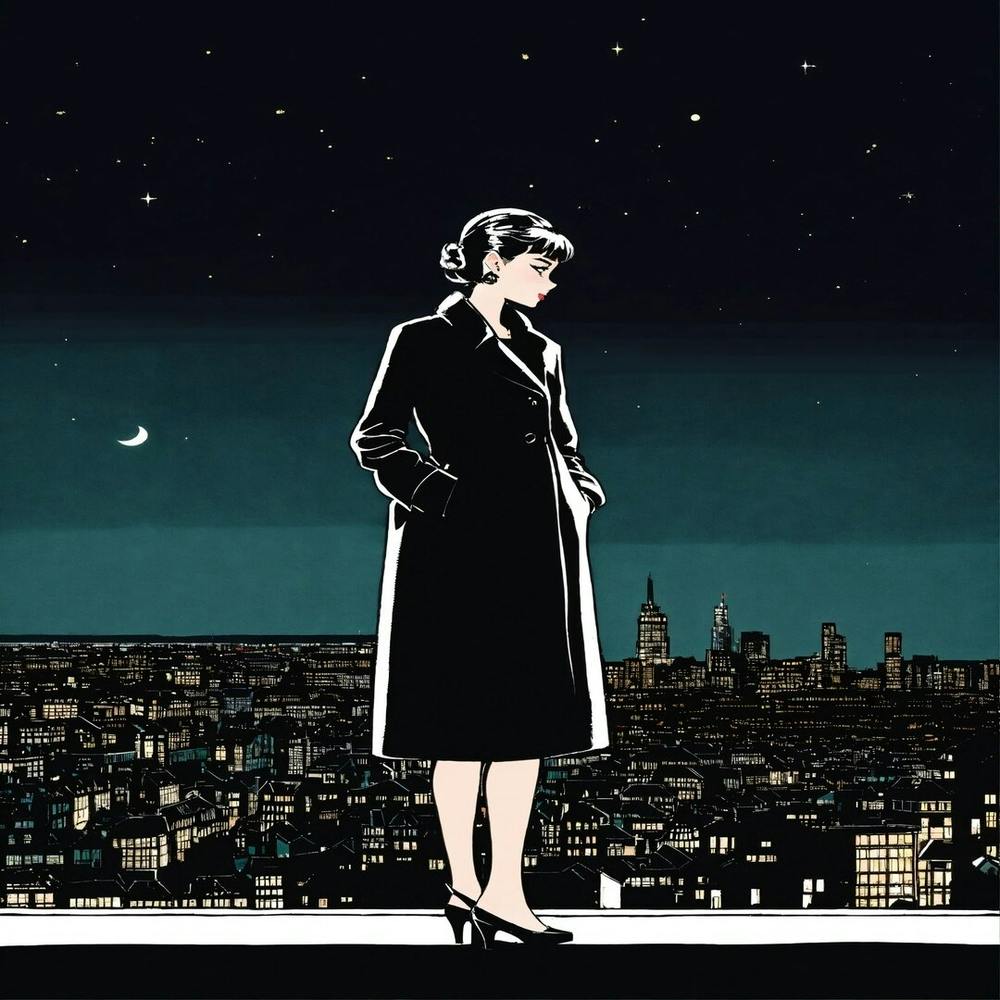 Illustration By Herge Of A City At Night Where A A (1)