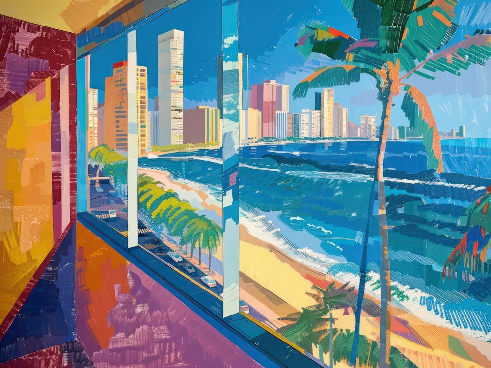 Gold Coast From The Window View Painting 4