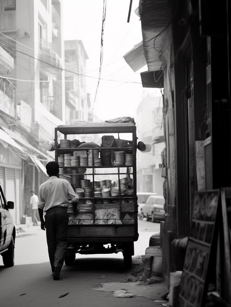 Chennai, India, Black And White Old Photo 4