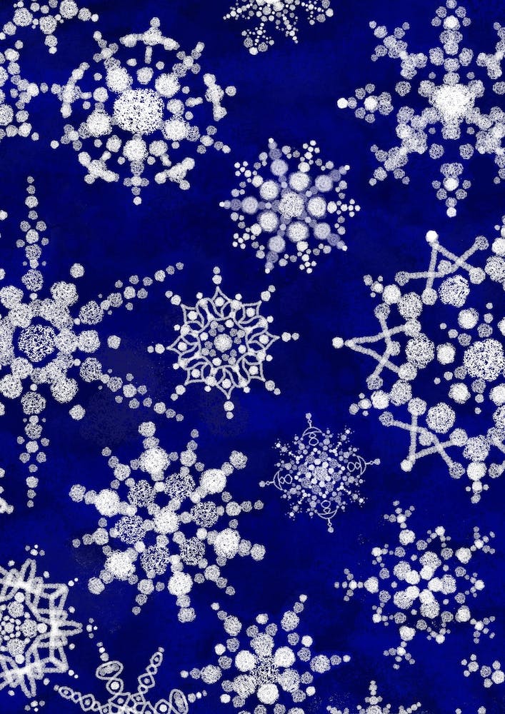 Snowflakes Floating through the Sky