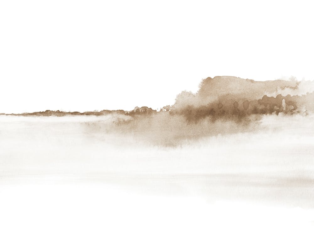 Watercolor Landscape 10 Sepia Line