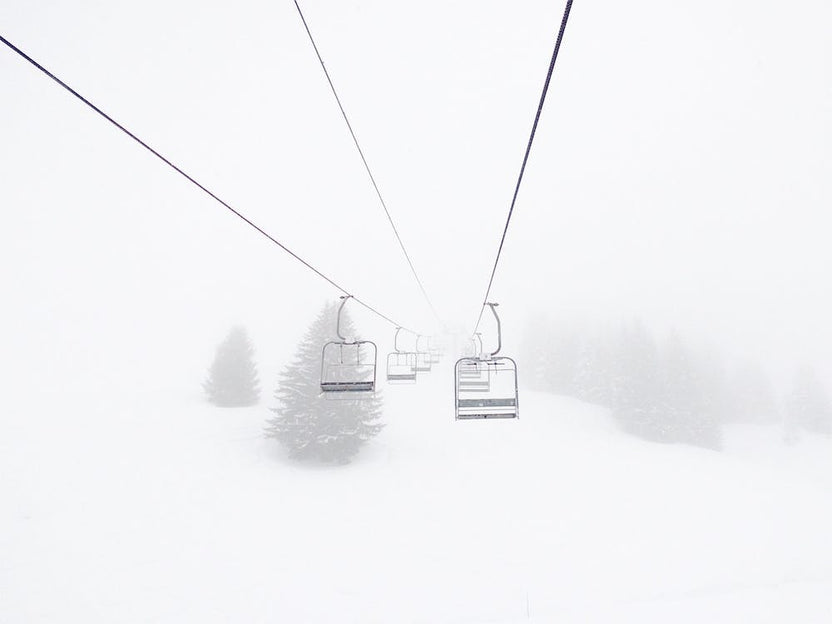 Snow Storm Ski Lift