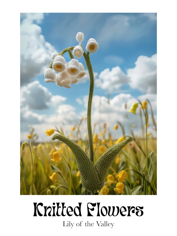 Knitted Flowers Lily Of The Valley 3