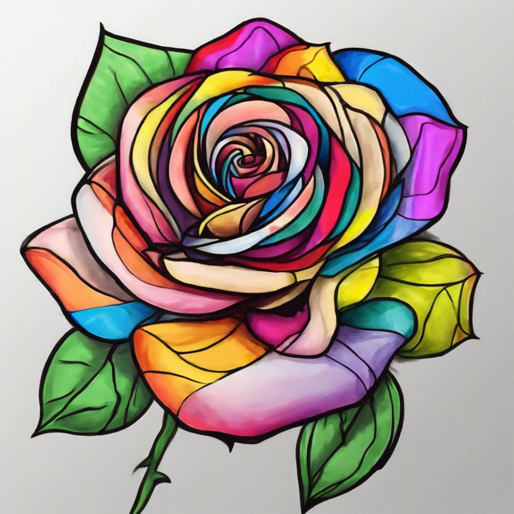 Rainbow Rose