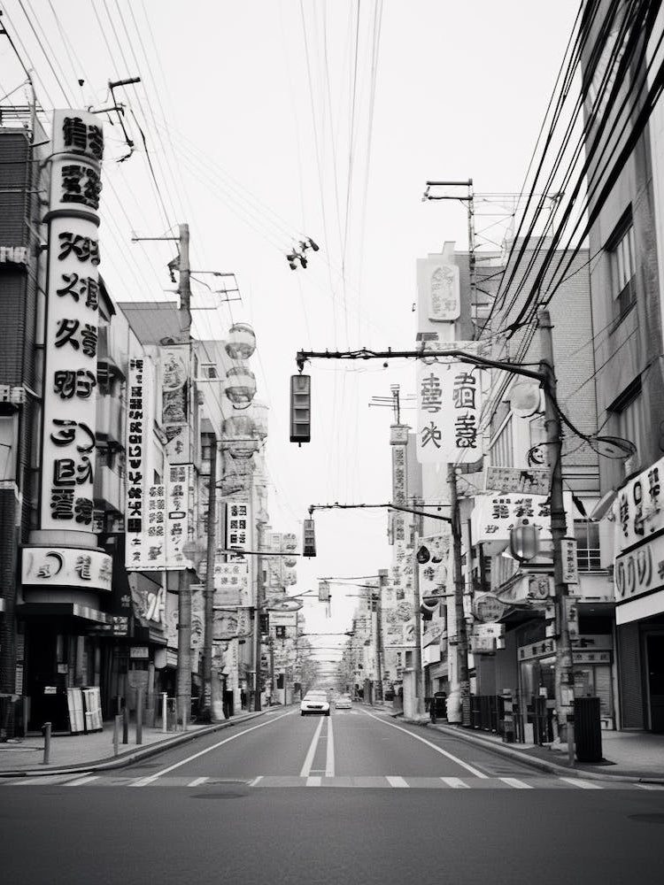 Sapporo, Japan, Black And White Old Photo 4