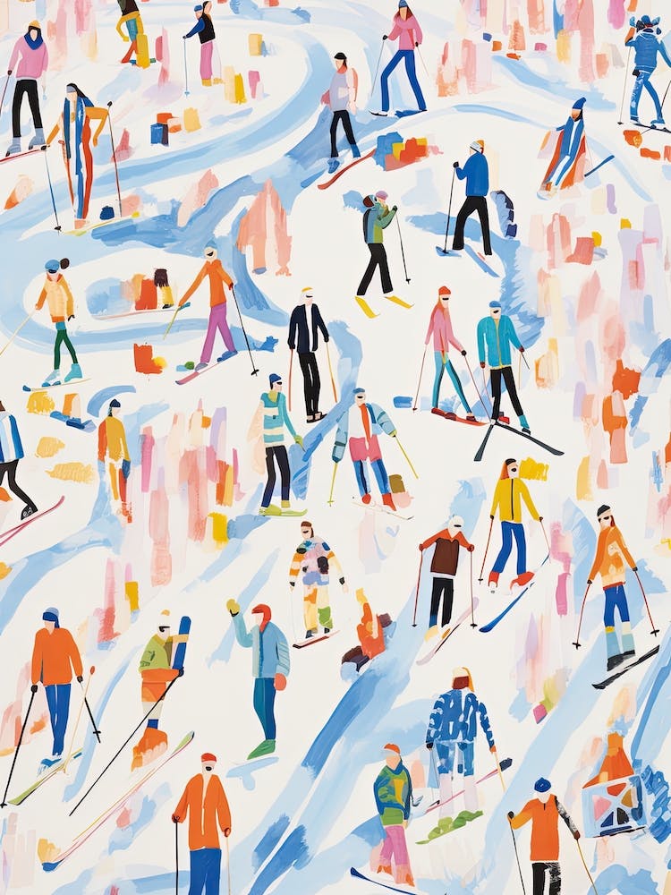 Vail Mountain Resort   Colorado Usa, Skiresort Illustration 0