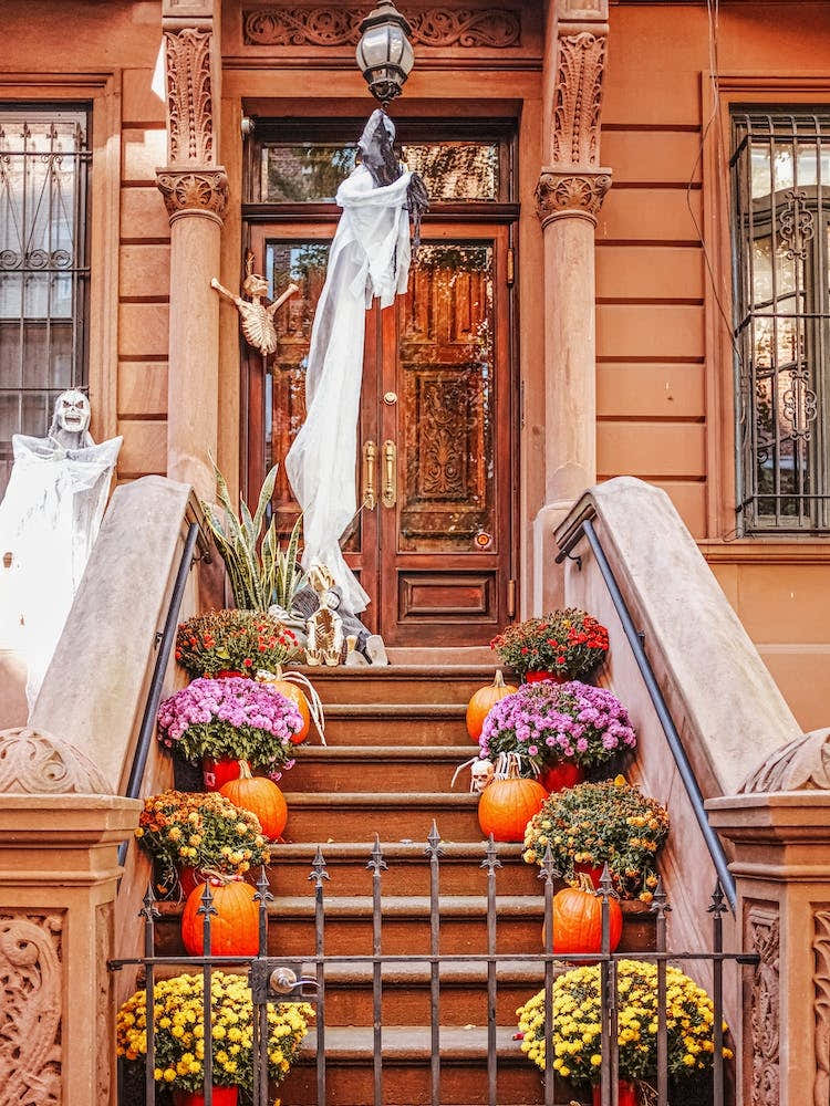 Pumpkins And Skulls, Halloween In New York