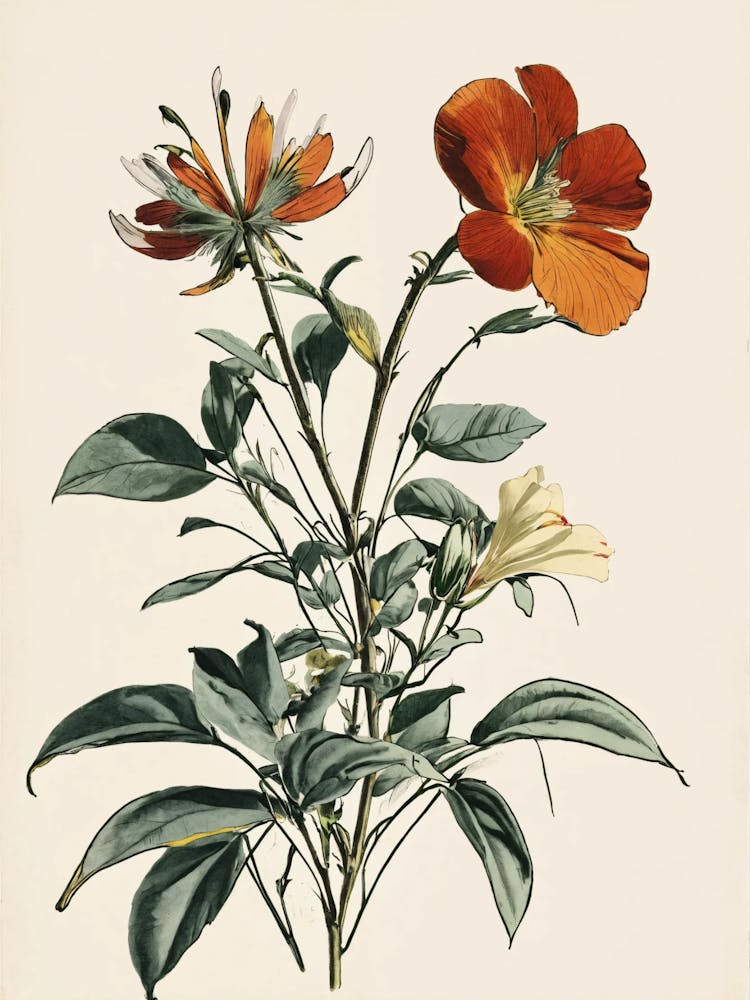 Two Orange Flowers 1