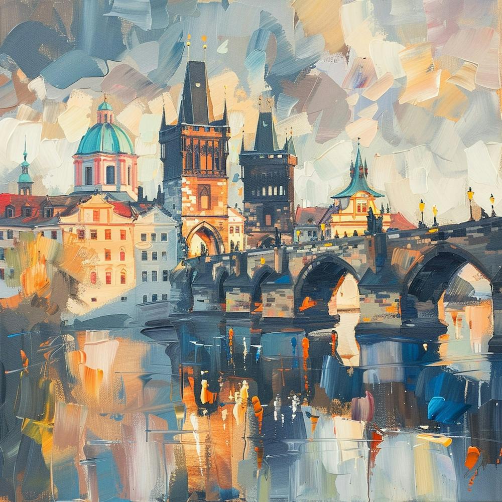 A Prague With Charles Bridge Oil Painting Illust 1720468046 2