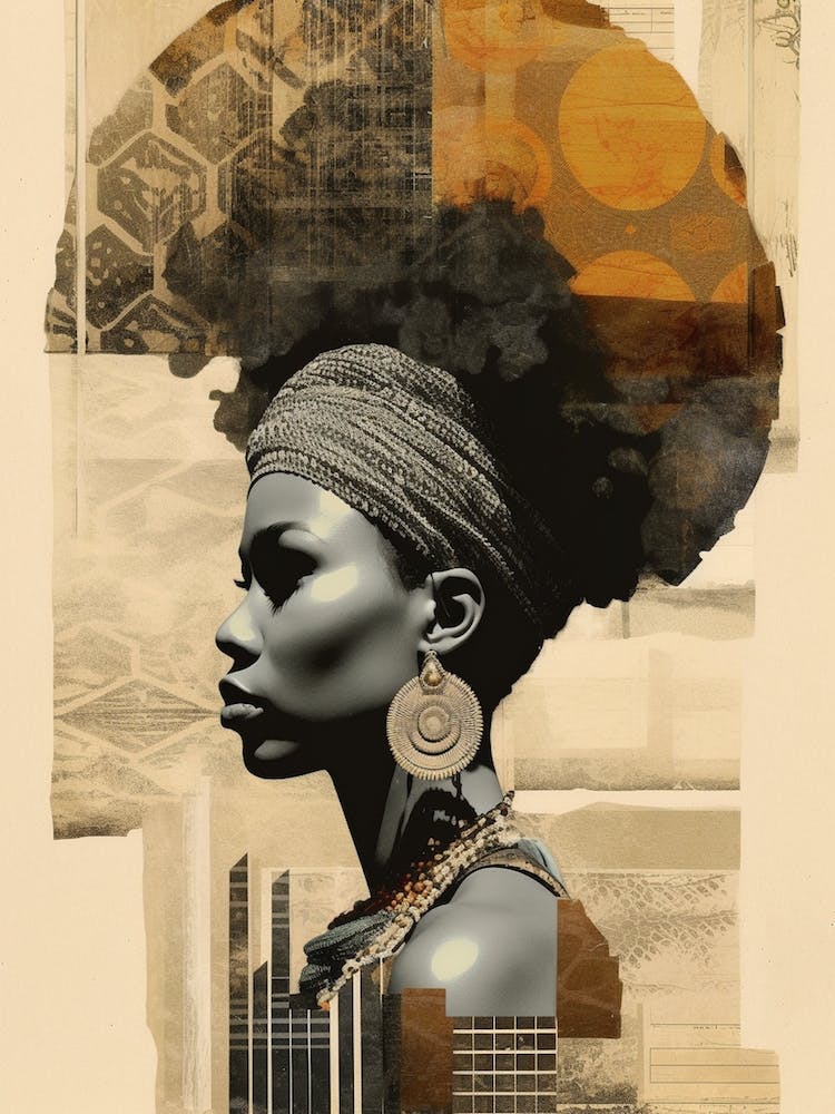 Afro Collage Portrait 3