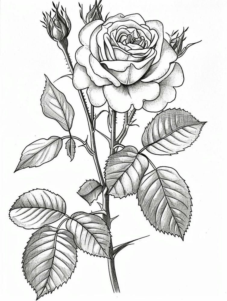 Roses Sketch 47
