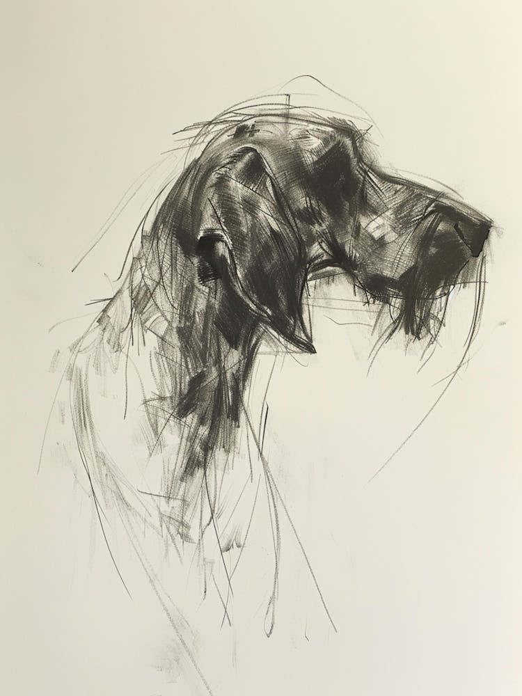 German Wirehaired Pointer Dog Charcoal Line 3