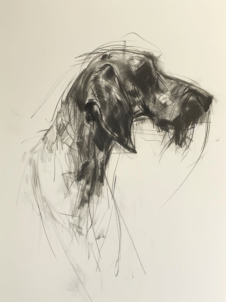 German Wirehaired Pointer Dog Charcoal Line 3