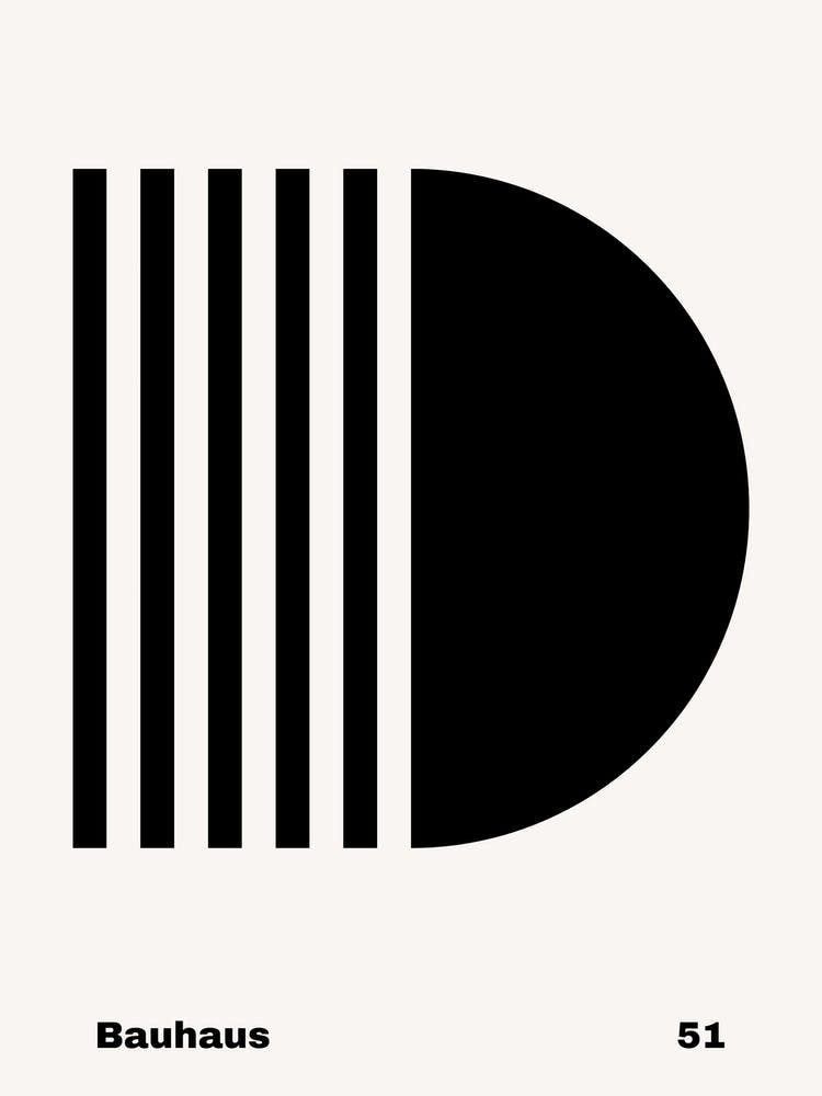 Affiche Bauhaus Géométrique N&B 51