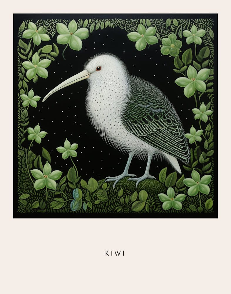 Ohara Koson Inspired Bird Painting Kiwi 1 Poster