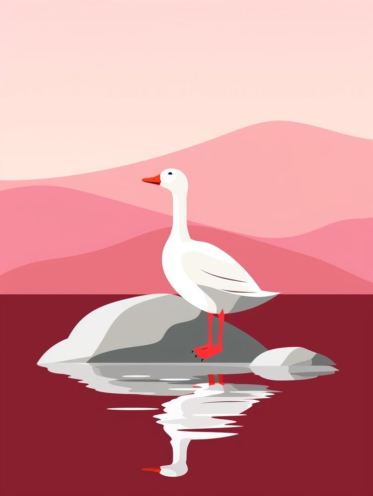 Minimalist Mallard Duck 2 Illustration