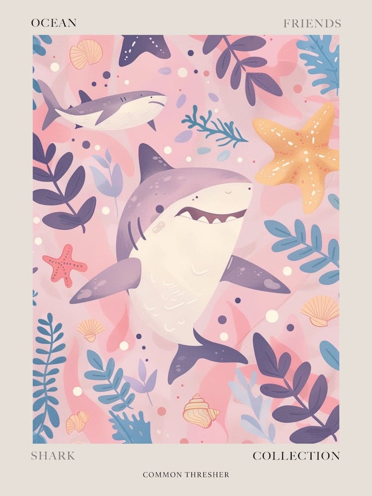 Purple Common Thresher Illustration 2 Poster