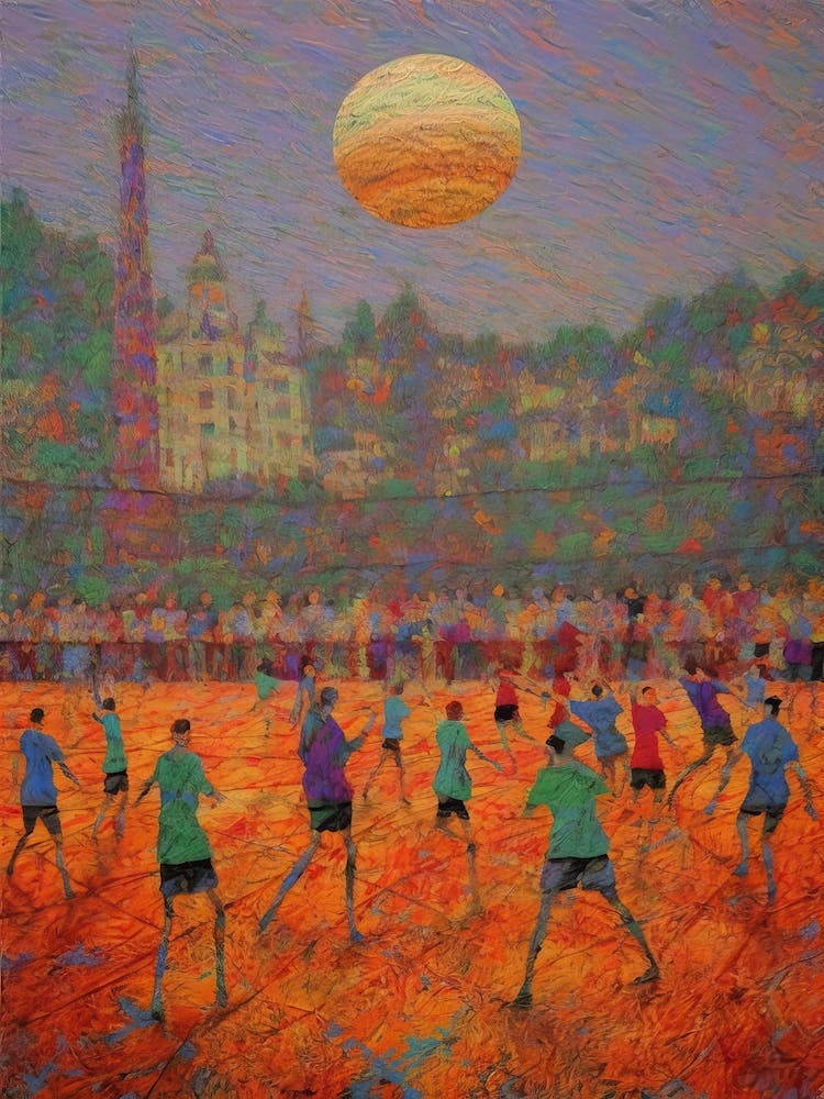 Volleyball In The Style Of Monet 1