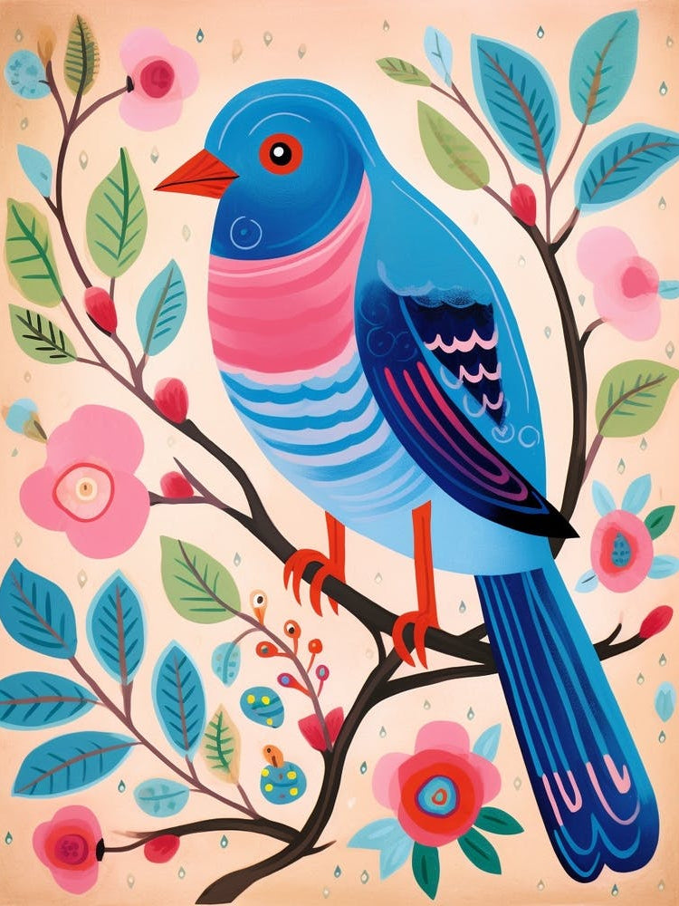 Pink Scandi Eastern Bluebird 2