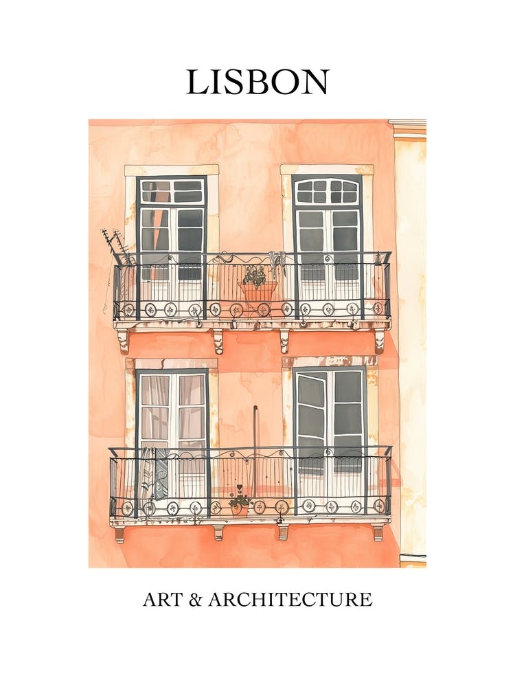 Affiche de Voyage et d'Architecture Lisbonne 2