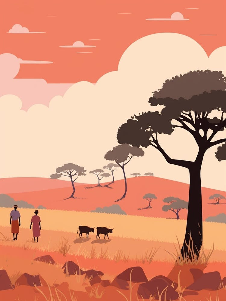 Kenya Travel Illustration