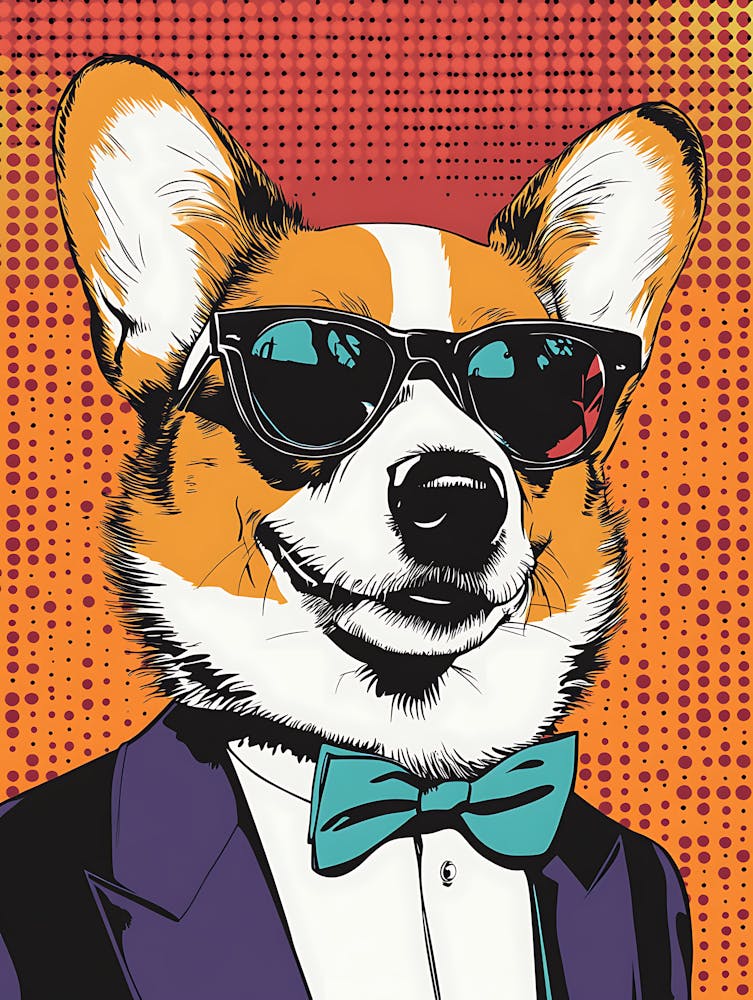 Super Cool Corgi Illustration Pop 13