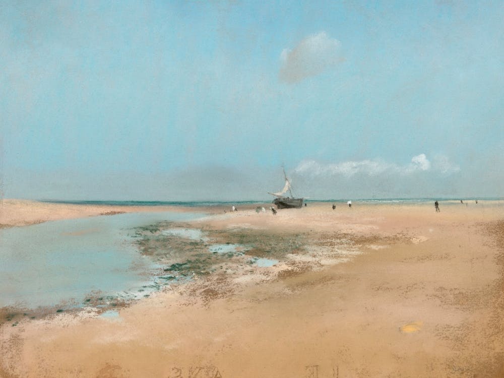 Beach At Low Tide, Edgar Degas