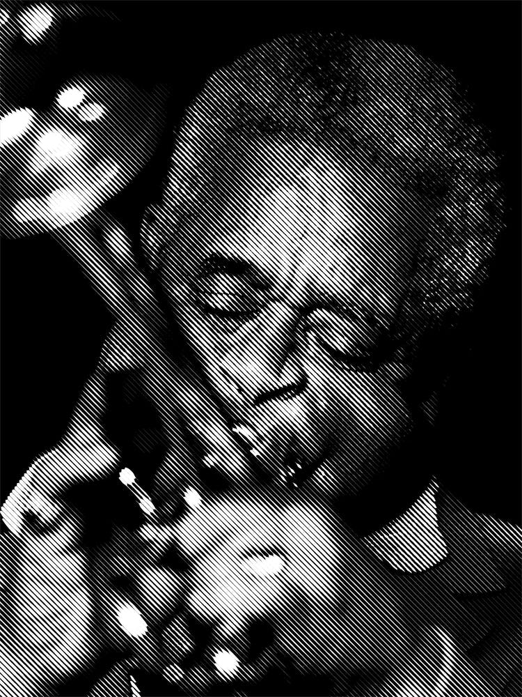 Dizzy Gillespie Line Art Illustration