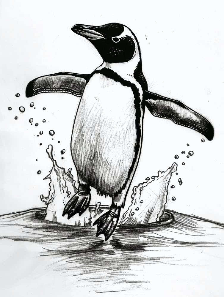 Emperor Penguin Jumping Out Of Water 4