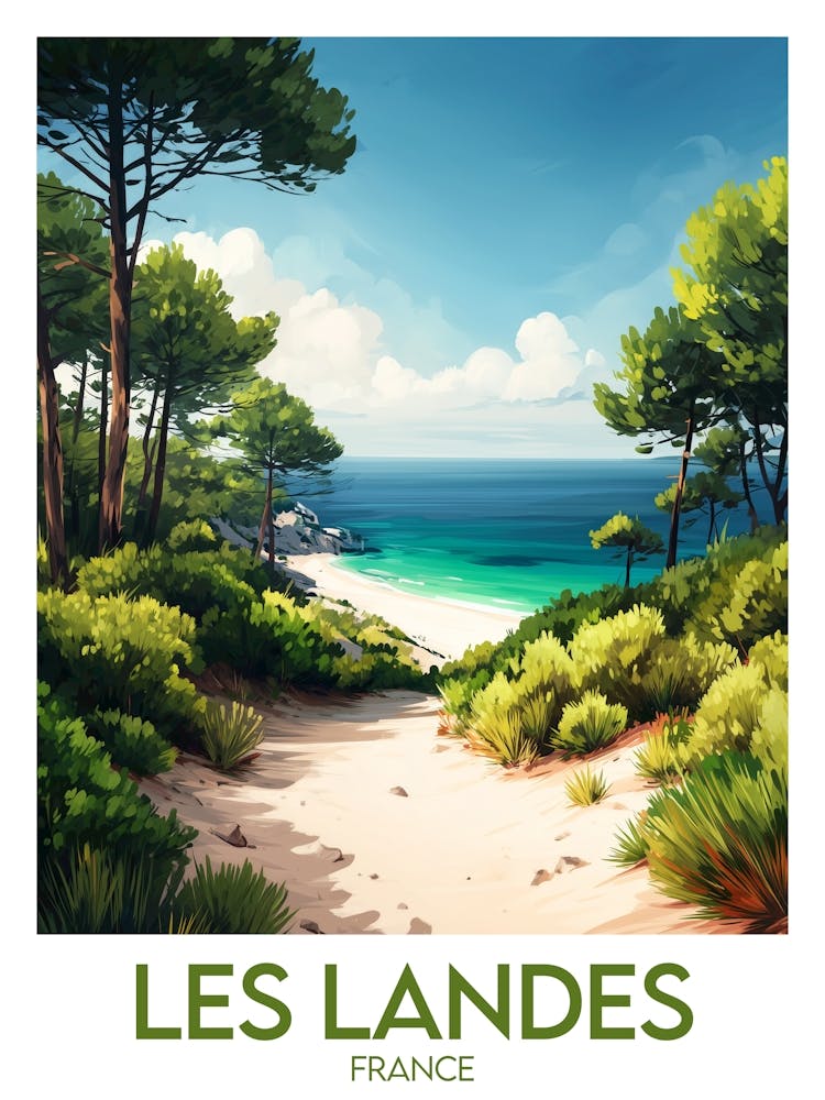 Affiche de voyage Les Landes 1