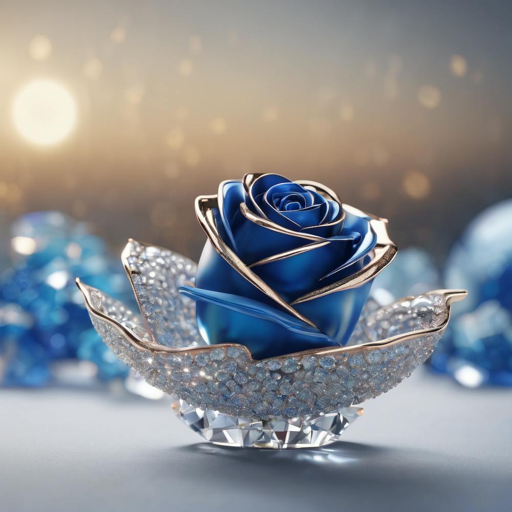 Blaue Rose Tapete
