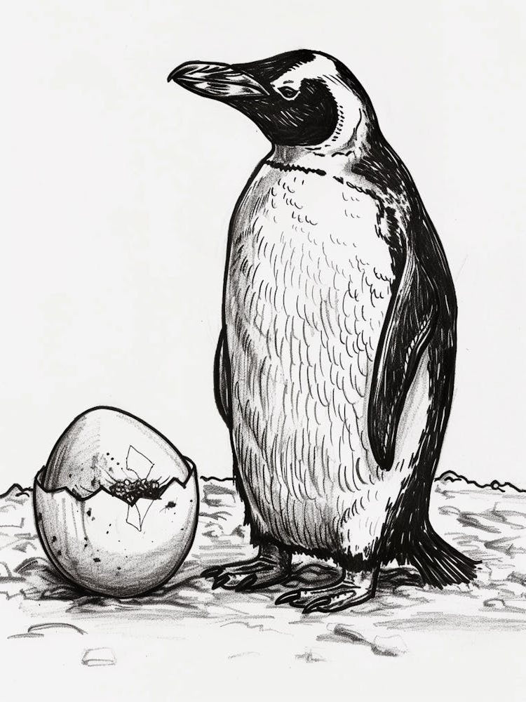 Emperor Penguin Hatching From An Egg 2