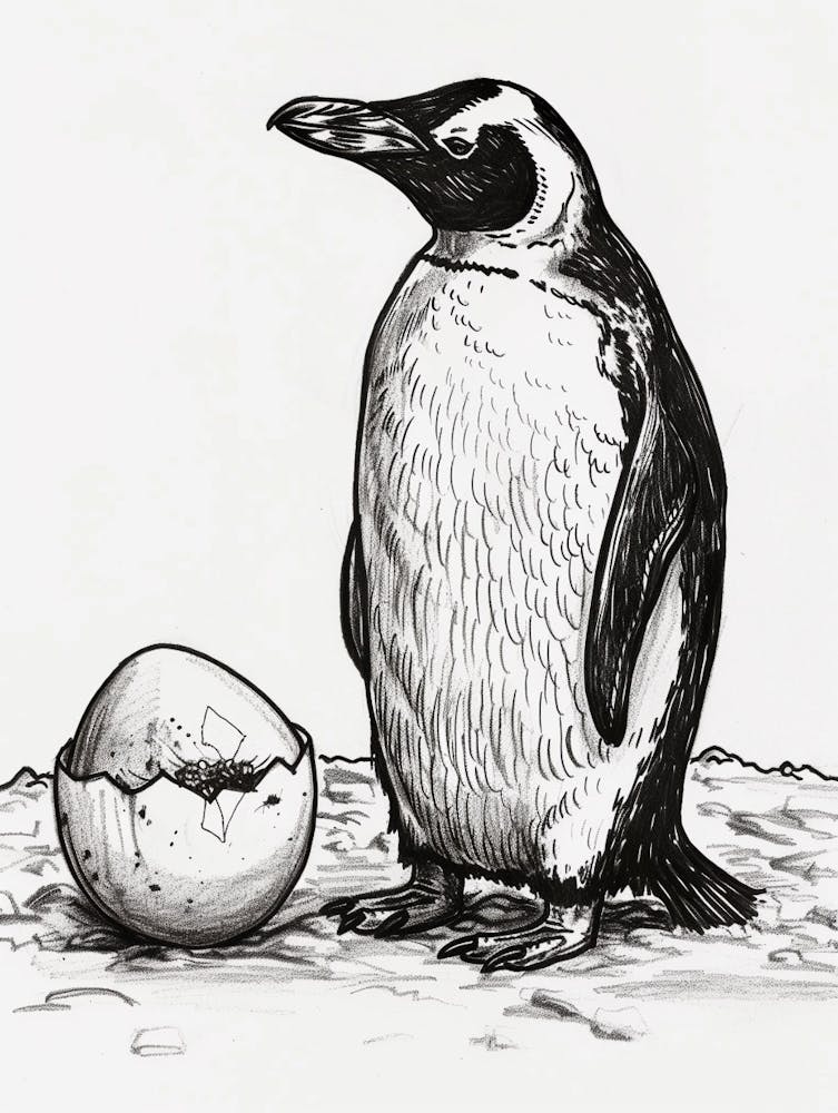 Emperor Penguin Hatching From An Egg 2