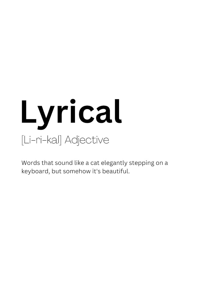 Lyrical Definition Meaning