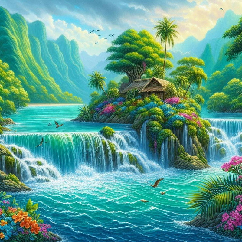 Waterfall In The Jungle