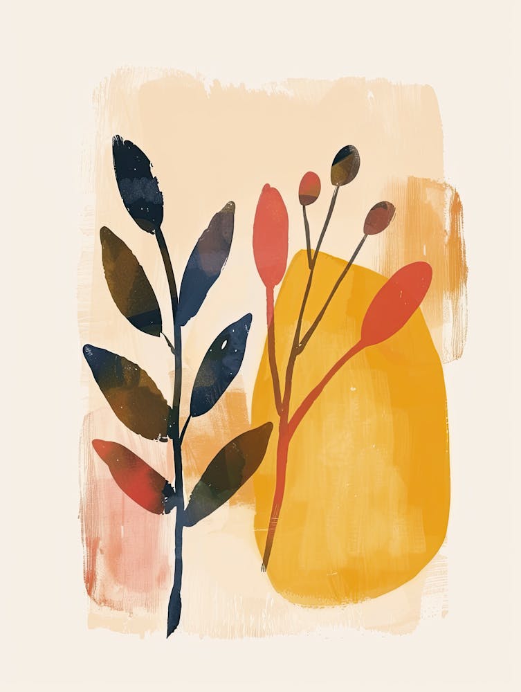 Geometric Tranquility Mid Century Style