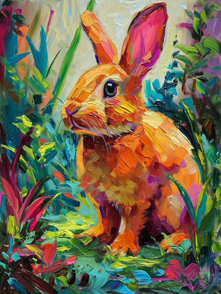 Mini Rex Rabbit Painting 2