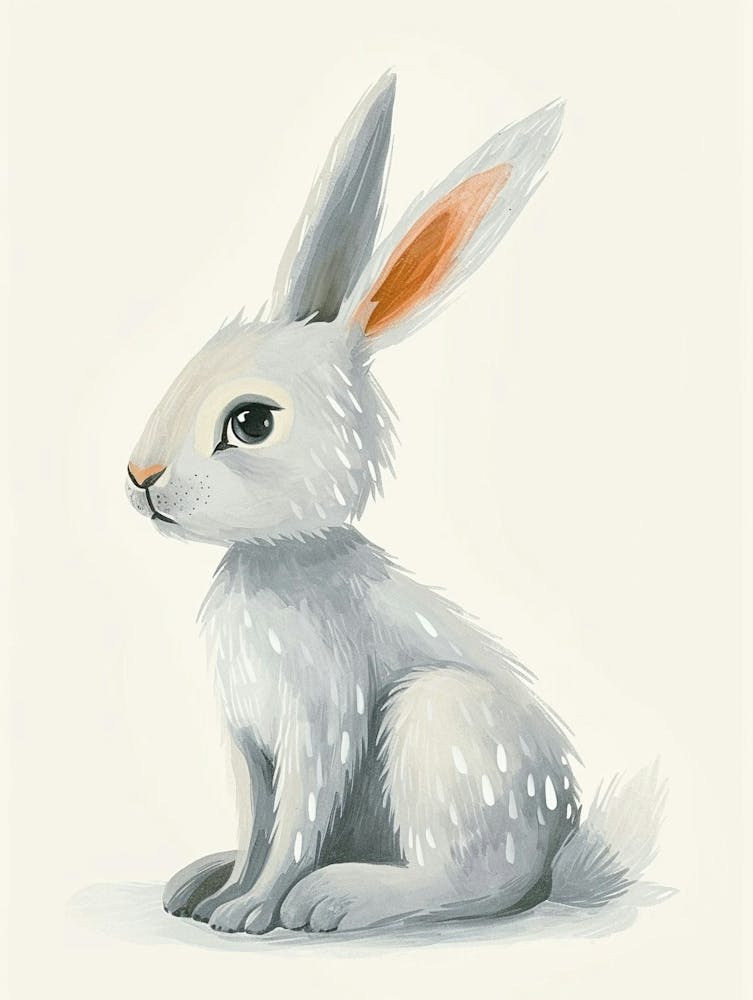 Silver Marten Rabbit Kids Illustration 1