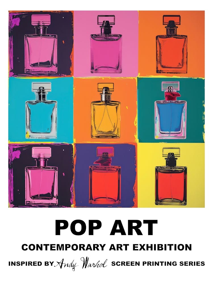Poster Perfume Bottle Pop Art 3