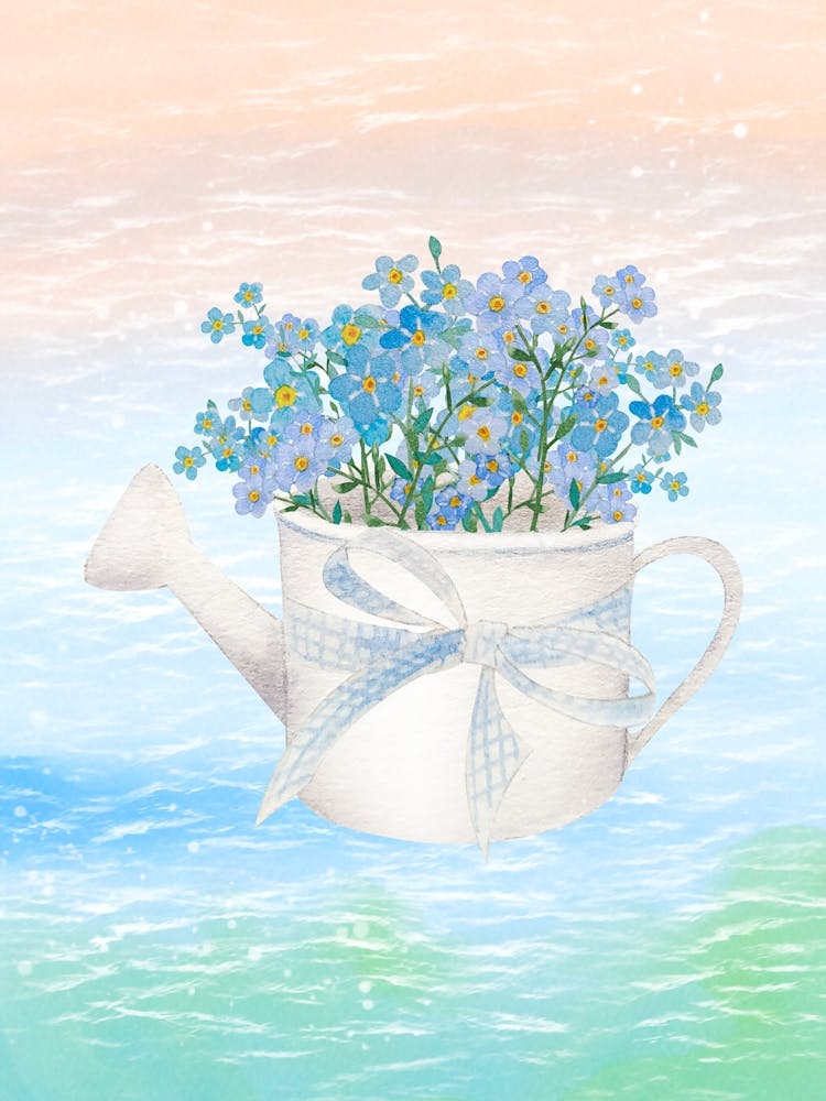 Forget Me Not Watering Can