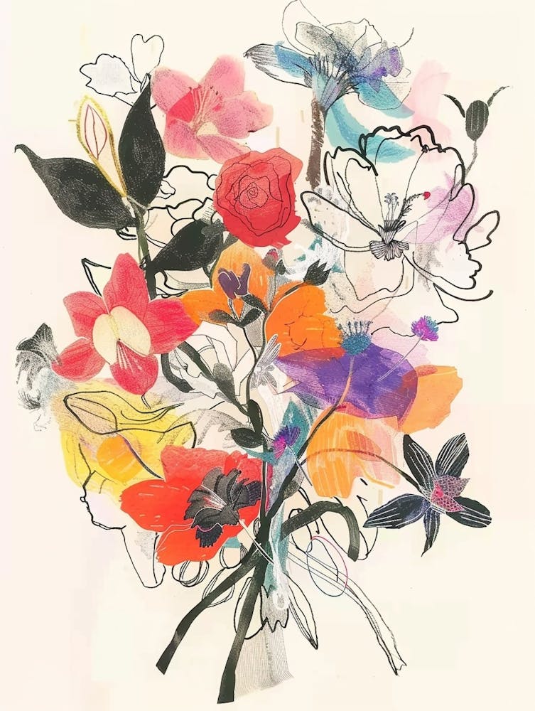 Bouquet 1 Collage Flower Bouquet