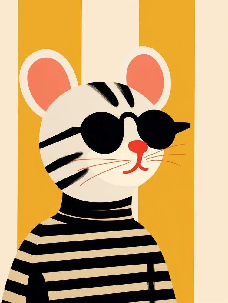 Kleine Maus 3 mit Sonnenbrille