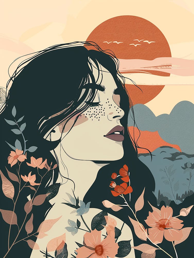 Girl With Flowers