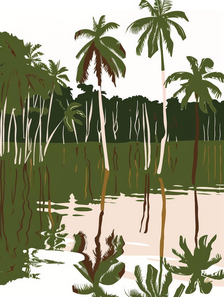 Palm Trees In The Water 2